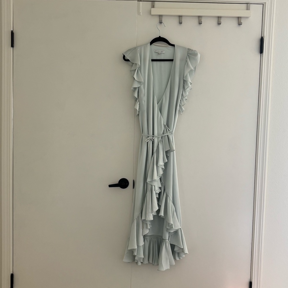 Shona Joy Seagreen Ruffle Dress